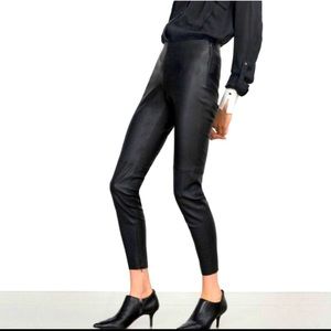 Zara High Rise leather Leggings